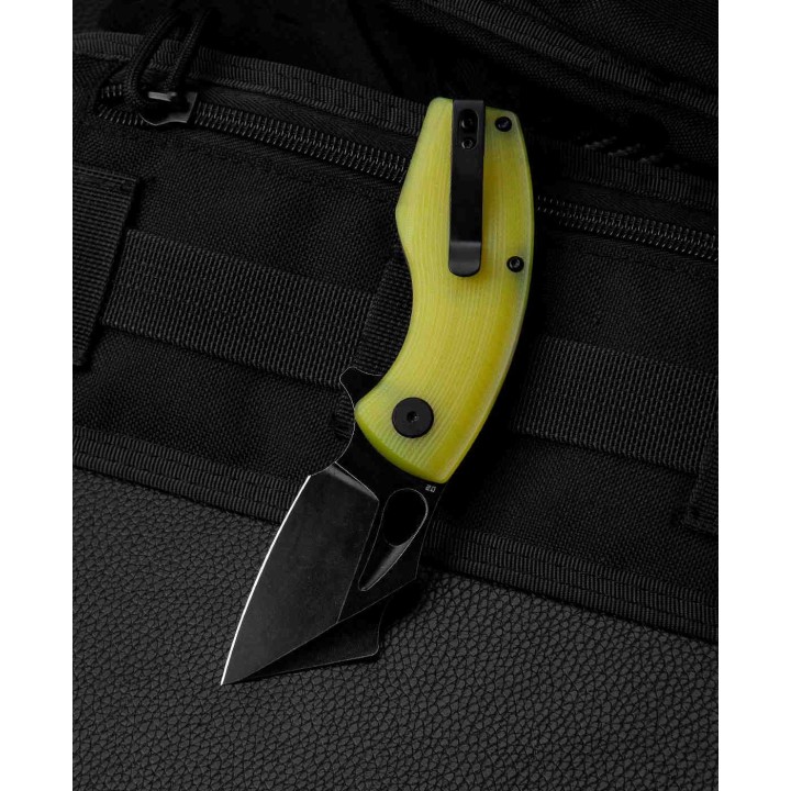 Couteau Bestech Lizard Lime Green Lame Acier D2 Black Manche G10 IKBS Linerlock Clip BTKG39F - Livraison Gratuite