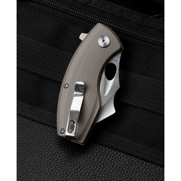 Couteau Bestech Lizard Beige Lame Acier D2 Satin Manche G10 IKBS Linerlock Clip BTKG39C - Livraison Gratuite