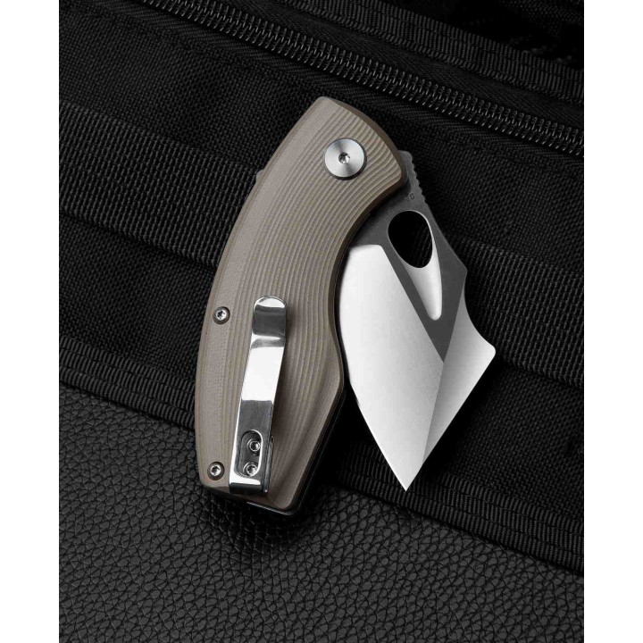 Couteau Bestech Lizard Beige Lame Acier D2 Satin Manche G10 IKBS Linerlock Clip BTKG39C - Livraison Gratuite