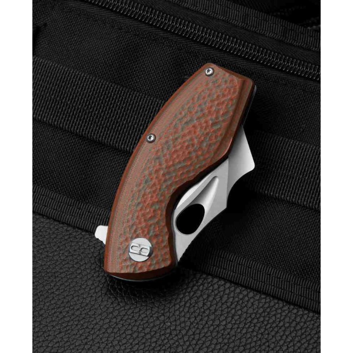 Couteau Bestech Lizard Green Orange Lame Acier D2 Satin Manche G10 IKBS Linerlock Clip BTKG39B - Livraison Gratuite