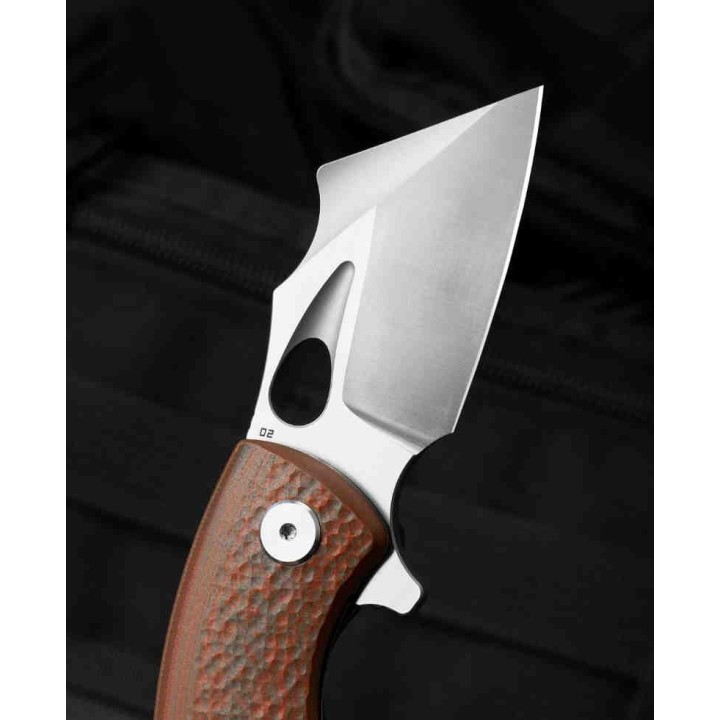Couteau Bestech Lizard Green Orange Lame Acier D2 Satin Manche G10 IKBS Linerlock Clip BTKG39B - Livraison Gratuite