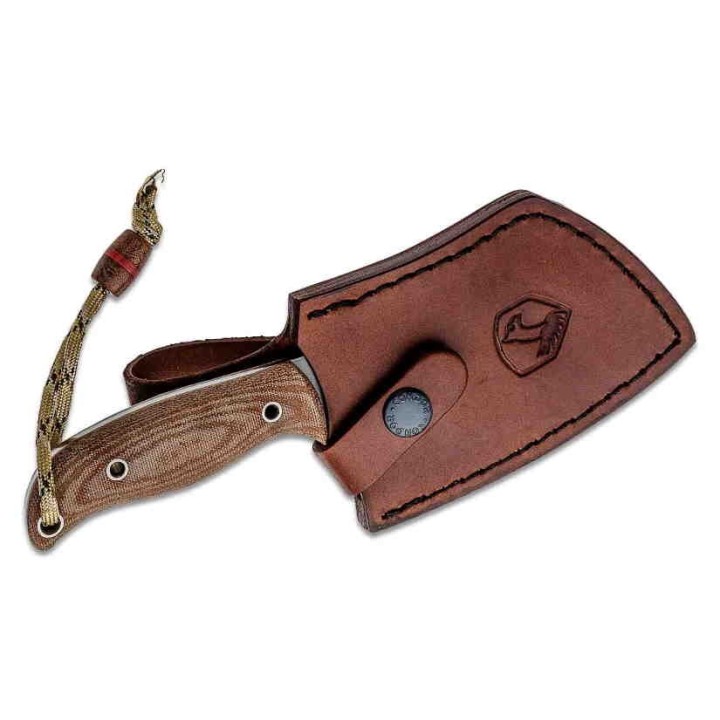 Couperet Condor Primal Cleaver Acier Carbone 1095 Manche Micarta Etui Cuir El Salvador CTK20114HC - Livraison Gratuite