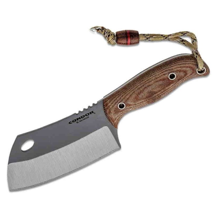 Couperet Condor Primal Cleaver Acier Carbone 1095 Manche Micarta Etui Cuir El Salvador CTK20114HC - Livraison Gratuite