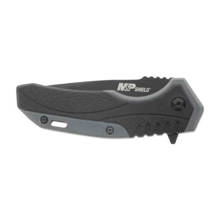 Couteau Smith&Wesson Shield A/O Lame Tanto 8Cr13MoV Manche Caoutchouc Linerlock Clip SW1139486 - Livraison Gratuite 