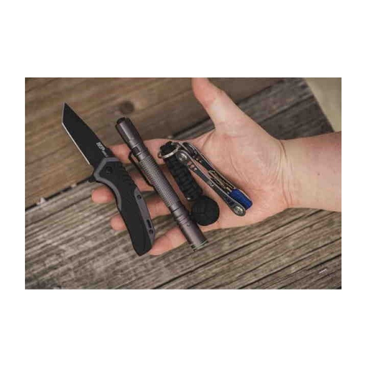 Couteau Smith&Wesson Shield A/O Lame Tanto 8Cr13MoV Manche Caoutchouc Linerlock Clip SW1139486 - Livraison Gratuite 