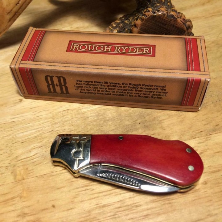 Couteau Canif Rough Rider Cub Red Bone Lame Acier 440 Manche Os Lockback RR2227 - Livraison Gratuite