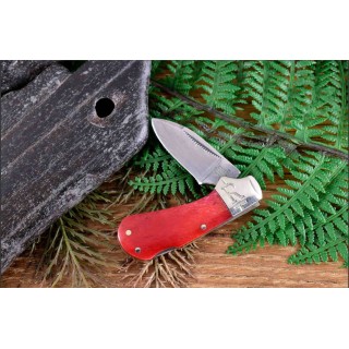 Couteau Canif Rough Rider Cub Red Bone Lame Acier 440 Manche Os Lockback RR2227 - Livraison Gratuite