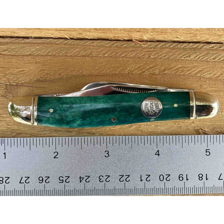 Couteau Rough Rider Stockman Blue Bone Manche Os Lames Acier 440 RR1954 - Livraison Gratuite