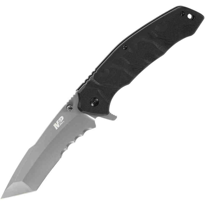 Couteau Tactical Smith&Wesson M&P Special Ops Lame Tanto 9Cr18MoV Manche G10 SW1147103 - Livraison Gratuite
