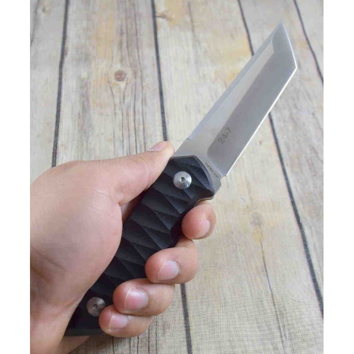 Couteau Tactical Smith&Wesson 24/7 Tanto Lame 8Cr13MoV Manche G10 Etui Nylon SW1147099 - Livraison Gratuite
