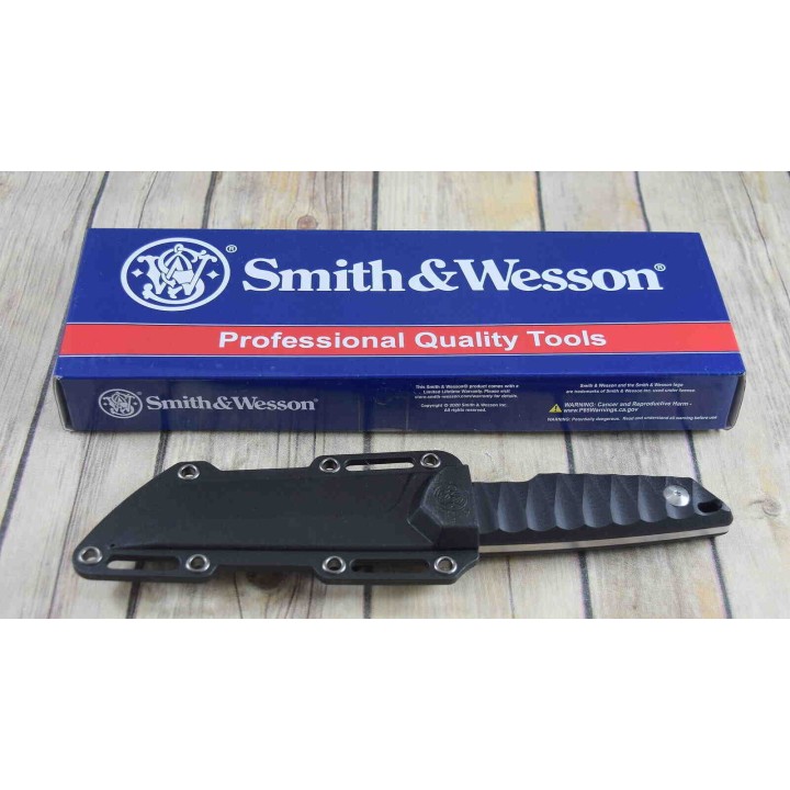 Couteau Tactical Smith&Wesson 24/7 Tanto Lame 8Cr13MoV Manche G10 Etui Nylon SW1147099 - Livraison Gratuite