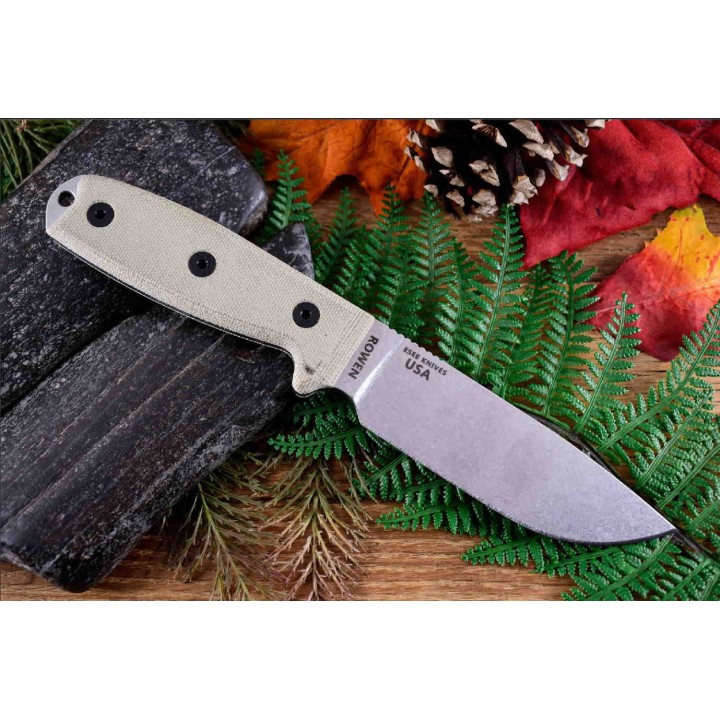 Couteau Esee Model 4 Lame Acier S35VN Manche Micarta Etui Polymère Made In USA ES4PS35V - Livraison Gratuite