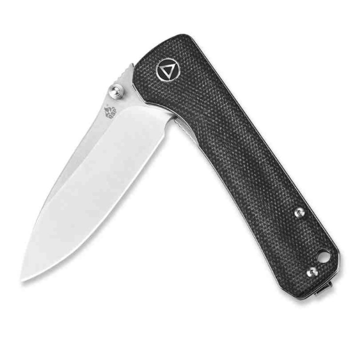 Couteau QSP Hawk Black Lame Acier 14C28N Manche Micarta IKBS Clip QS131J - Livraison Gratuite