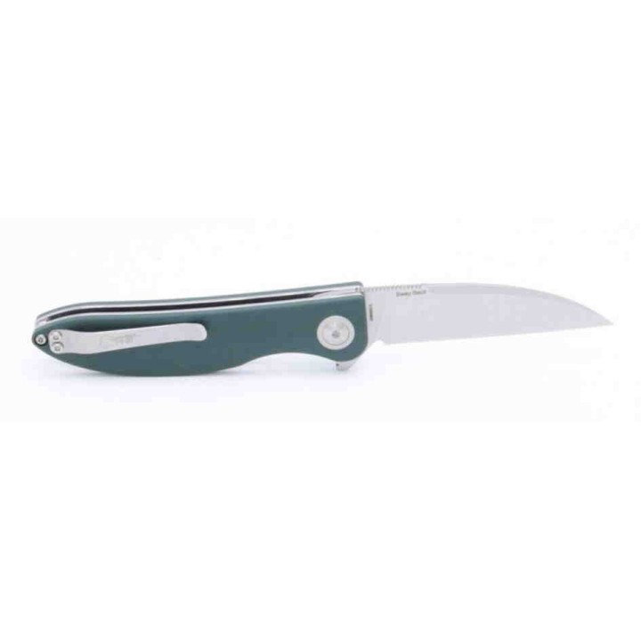Couteau Kizer Sway Green Button Lock Lame Acier N690 Manche G10 IKBS Clip KIV3566N5 - Livraison Gratuite