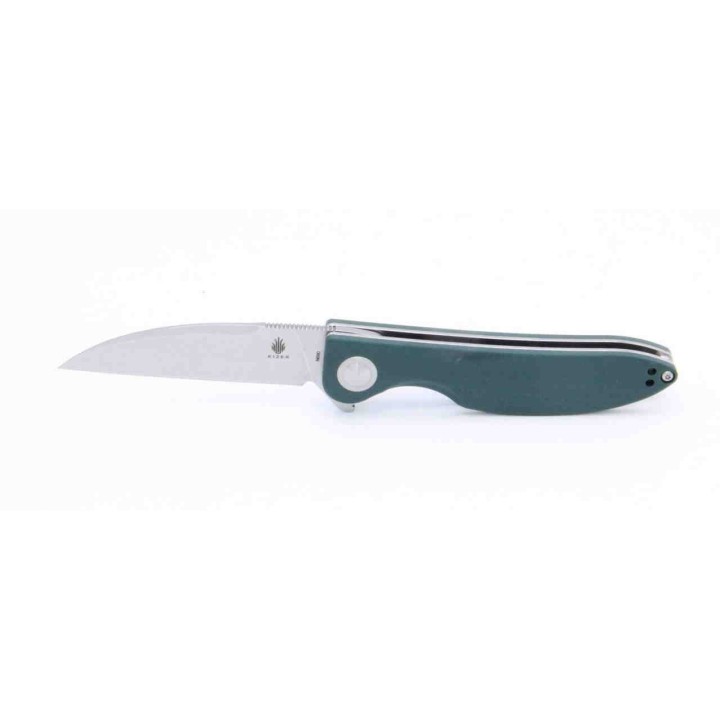 Couteau Kizer Sway Green Button Lock Lame Acier N690 Manche G10 IKBS Clip KIV3566N5 - Livraison Gratuite
