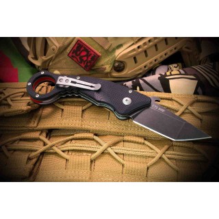 Couteau Karambit Spartan Shoto Tanto Lame 154CM Manche G10 Linerlock Clip Made USA SBSFBL9BK - Livraison Gratuite