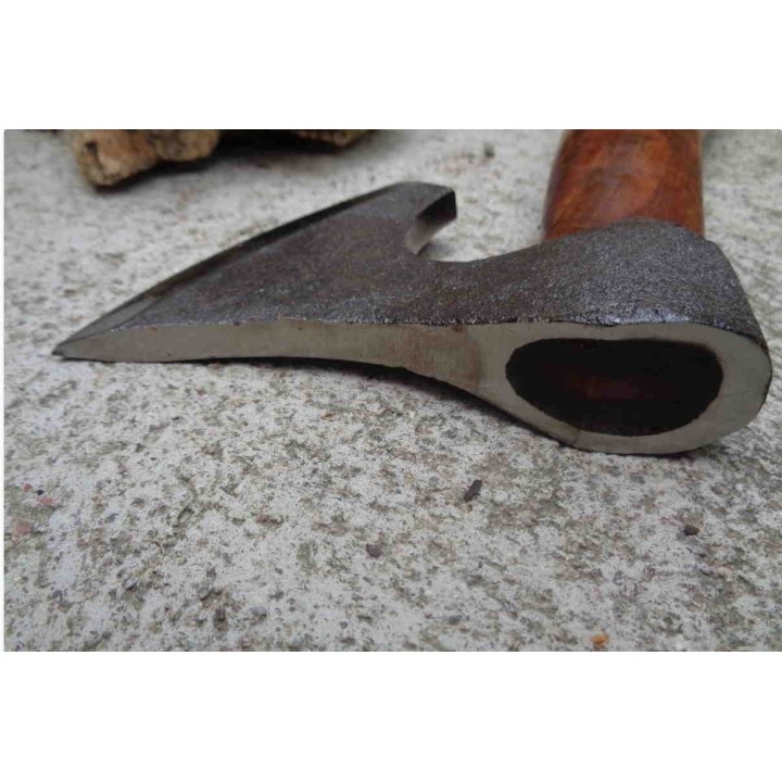 Hache De Viking Tomahawk Lame Acier Carbone Manche Bois Etui Cuir VIK01 - Livraison Gratuite