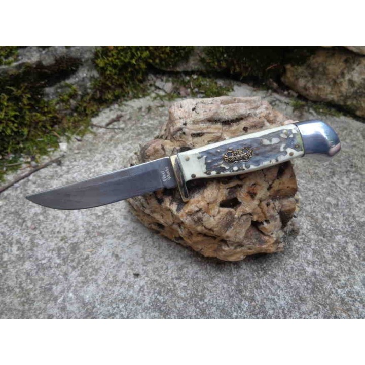 Couteau de Chasse Skinner Lame Acier 440 Manche Résine Etui Nylon FSW600SBR - Livraison Gratuite