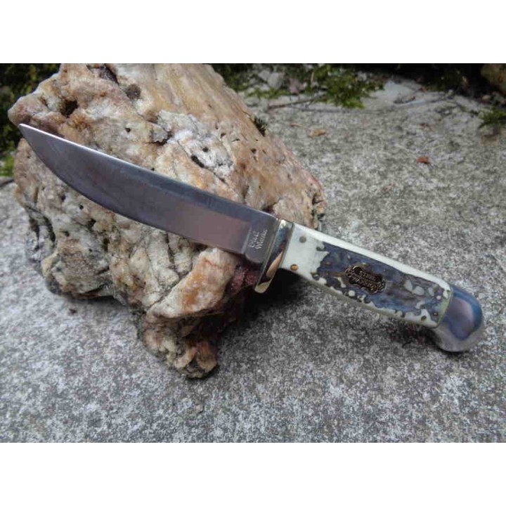 Couteau de Chasse Skinner Lame Acier 440 Manche Résine Etui Nylon FSW600SBR - Livraison Gratuite