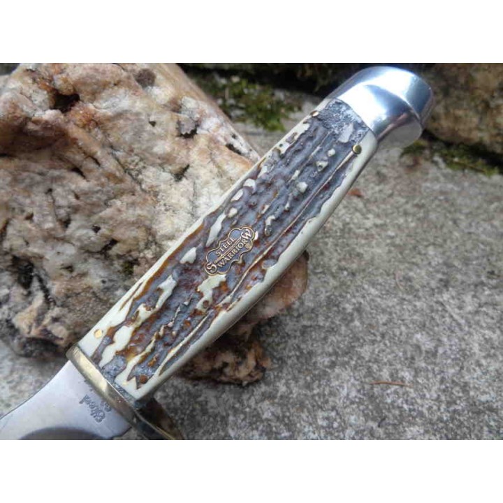 Couteau de Chasse Skinner Lame Acier 440 Manche Résine Etui Nylon Frost Cutlery FSW601SBR - Livraison Gratuite