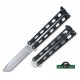 Couteau Butterfly Balisong Tanto Bear & Son Acier Carbone Made In USA BC114AB - Livraison Gratuite