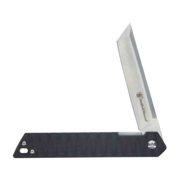 Couteau Smith&Wesson 27/7 Lame Tanto 8Cr13MoV Manche G10 Linerlock Clip SW1147097 - Livraison Gratuite