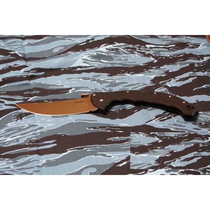 GRAND Couteau Cold Steel Talwar Acier S35VN Plain Manche G-10 Tri-Ad Lock CS21TBX - Livraison Gratuite