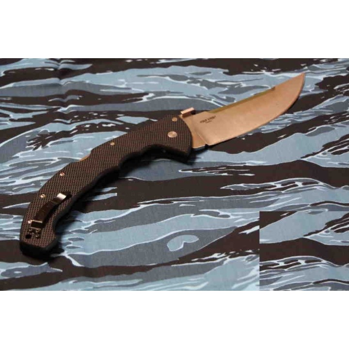 GRAND Couteau Cold Steel Talwar Acier S35VN Plain Manche G-10 Tri-Ad Lock CS21TBX - Livraison Gratuite
