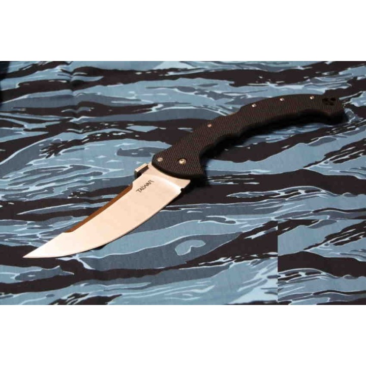 GRAND Couteau Cold Steel Talwar Acier S35VN Plain Manche G-10 Tri-Ad Lock CS21TBX - Livraison Gratuite