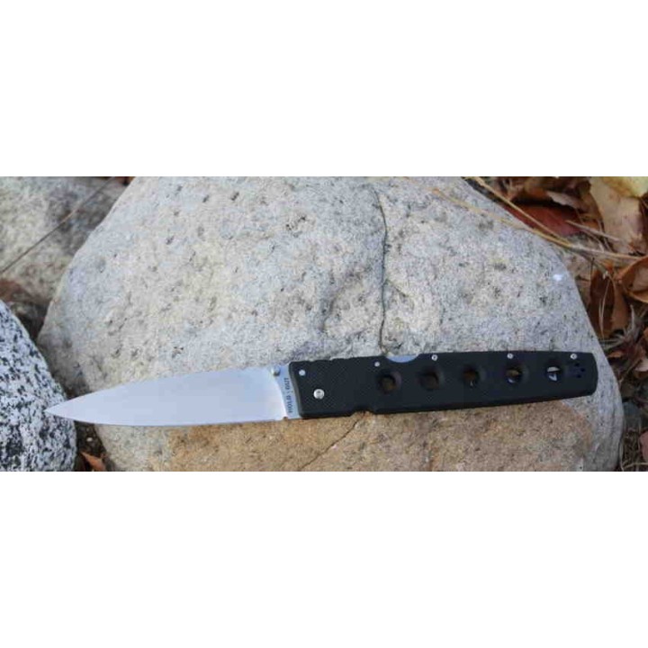 Couteau Cold Steel Hold Out I Serrated Edge Acier S35VN Serr Manche G-10 Tri-Ad Lock CS11G6S - Livraison Gratuite
