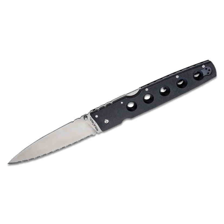 Couteau Cold Steel Hold Out I Serrated Edge Acier S35VN Serr Manche G-10 Tri-Ad Lock CS11G6S - Livraison Gratuite