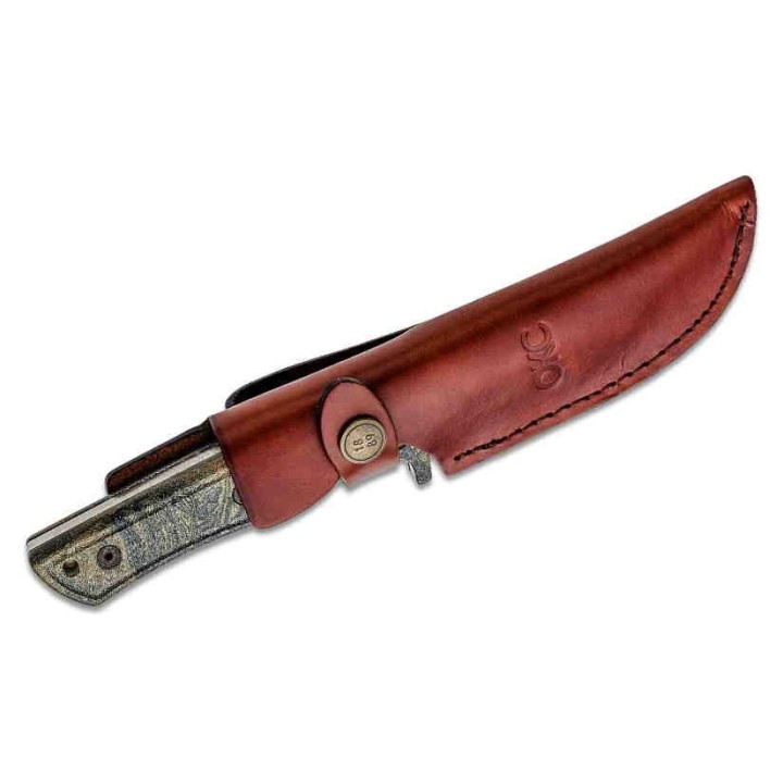 Couteau Ontario Adirondack ADK Lame Acier 420HC Manche Micarta Etui Cuir Made In USA ON8178 - Livraison Gratuite
