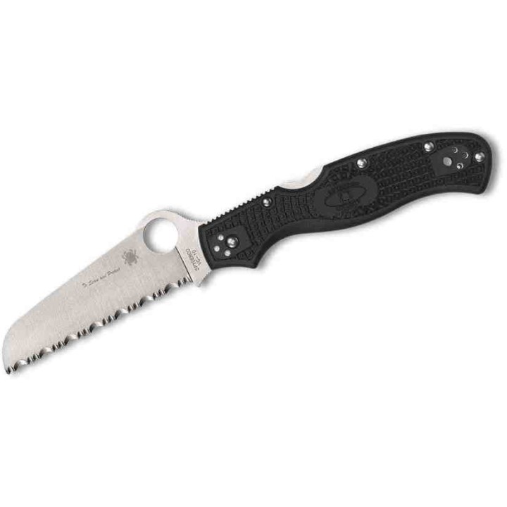 Couteau Spyderco Rescue 3 Manche Black FRN Acier VG-10 Serrated Made In Japan SC14SBK3 - Livraison Gratuite
