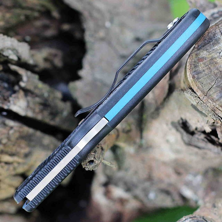 Couteau Spyderco Rescue 3 Manche Black FRN Acier VG-10 Serrated Made In Japan SC14SBK3 - Livraison Gratuite