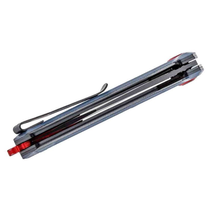 Couteau CJRB Tigris Blue/Black Lame Acier AR-RPM9 Manche G10 IKBS J1919BU - Livraison Gratuite