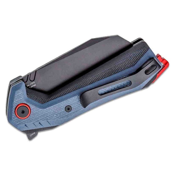 Couteau CJRB Tigris Blue/Black Lame Acier AR-RPM9 Manche G10 IKBS J1919BU - Livraison Gratuite