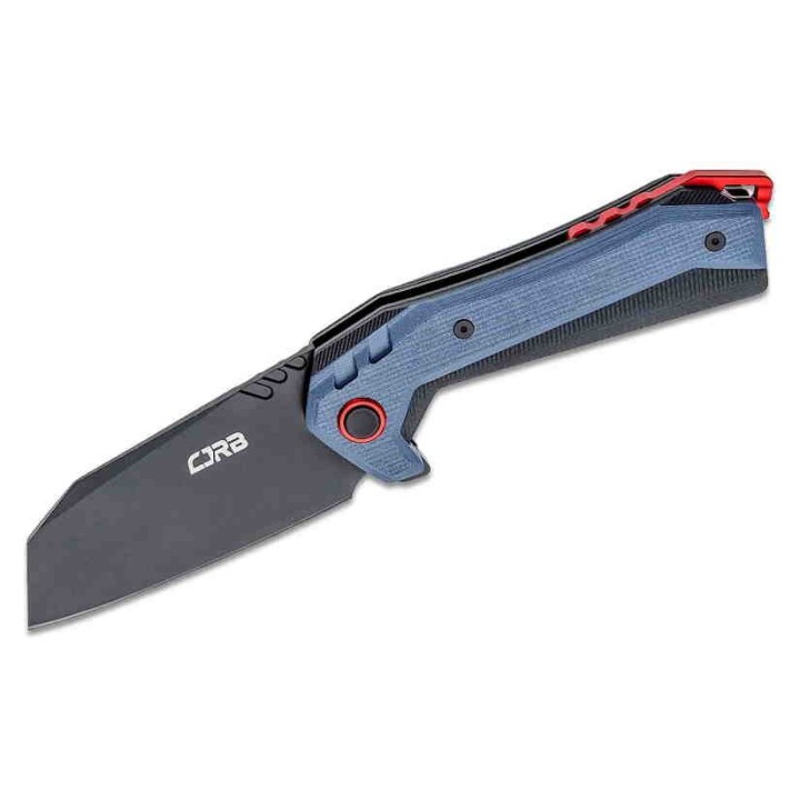Couteau CJRB Tigris Blue/Black Lame Acier AR-RPM9 Manche G10 IKBS J1919BU - Livraison Gratuite
