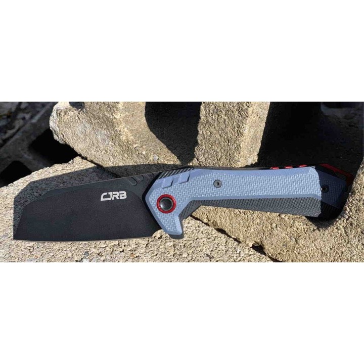 Couteau CJRB Tigris Blue/Black Lame Acier AR-RPM9 Manche G10 IKBS J1919BU - Livraison Gratuite
