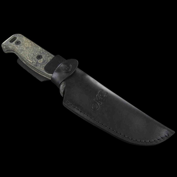 Couteau Buschraft Ontario Blackbird ML5 Lame Acier 420HC Manche Micarta Etui Cuir Made In USA ON7502 - Livraison Gratuite