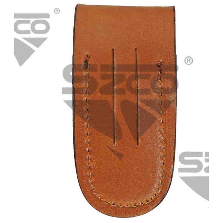 Couteau Damas Twisted Wood Lame 128 Couches Manche Bois Lockback Etui Cuir DM1286 - Livraison Gratuite
