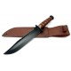 Couteau de Combat Ka-Bar Big Brother Acier Carbone 1095 Manche Cuir Couteaux KABAR Made In USA KA2217 - Livraison Gratuite