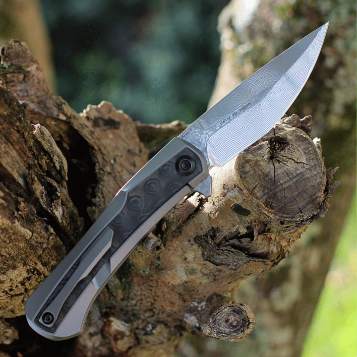 Couteau Kansept Kratos Damas Manche FibreCarbone/Titane IKBS Clip K1024A5 - Livraison Gratuite