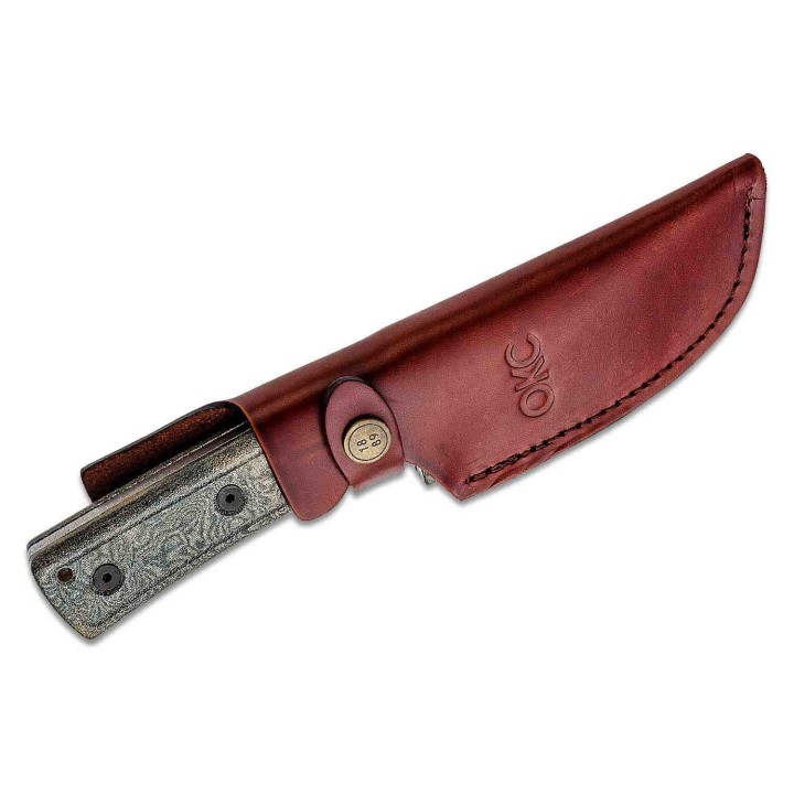 Couteau Ontario ADK Valley Hunter Lame Acier 420HC Manche Micarta Etui Cuir Made USA ON8188 - Livraison Gratuite