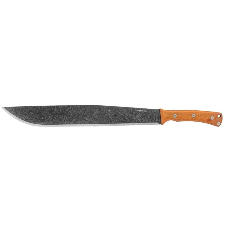 Couteau Condor Mountain Pass Machete Lame Acier Carbone 1075 Manche Micarta Etui Cuir Salvador CTK2838155HC - Livraison Gratuite