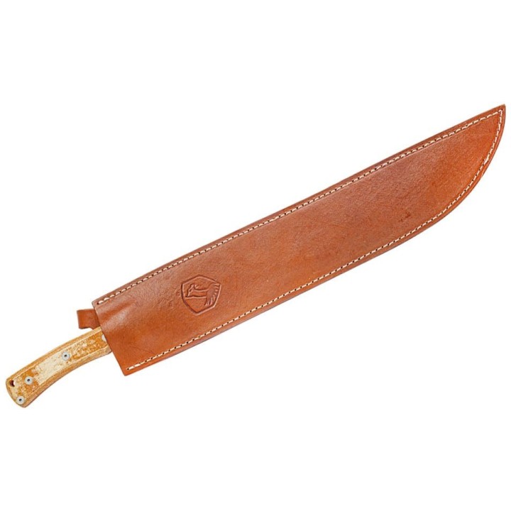 Couteau Condor Mountain Pass Machete Lame Acier Carbone 1075 Manche Micarta Etui Cuir Salvador CTK2838155HC - Livraison Gratuite