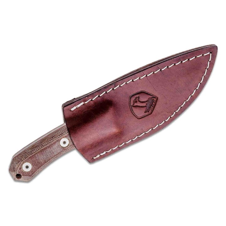 Couteau Condor Mountain Pass Carry Fixed Lame Acier 440C Manche Micarta Etui Cuir Salvador CTK283735C - Livraison Gratuite