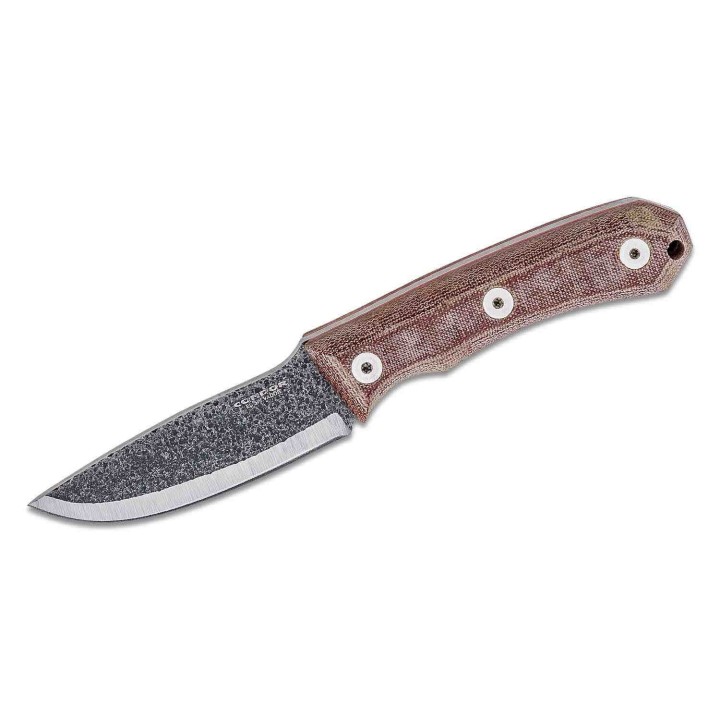 Couteau Condor Mountain Pass Carry Fixed Lame Acier 440C Manche Micarta Etui Cuir Salvador CTK283735C - Livraison Gratuite