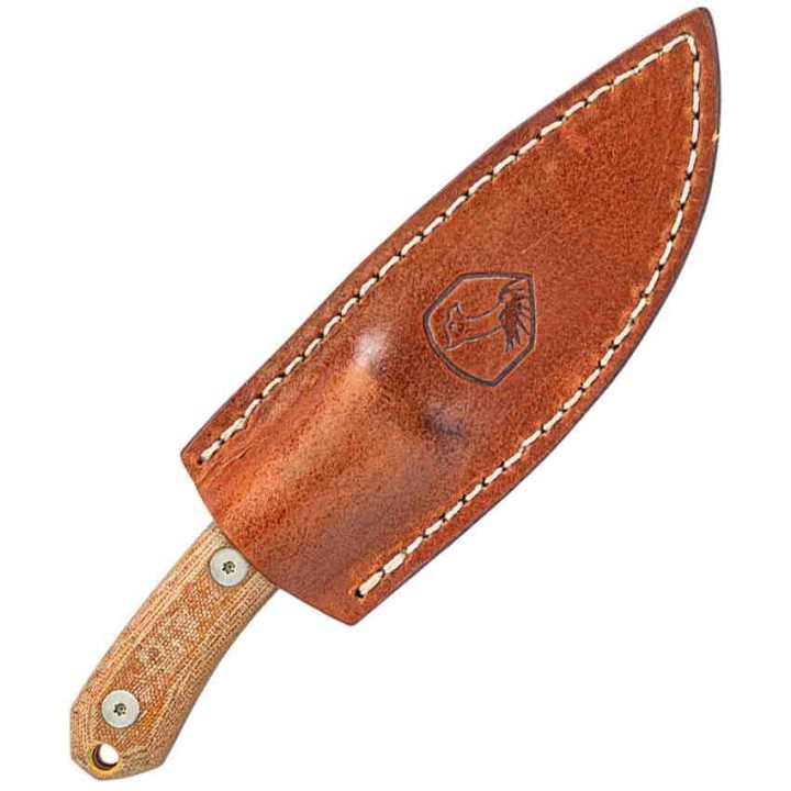 Couteau Condor Mountain Pass Carry Fixed Lame Acier 440C Manche Micarta Etui Cuir Salvador CTK283735C - Livraison Gratuite
