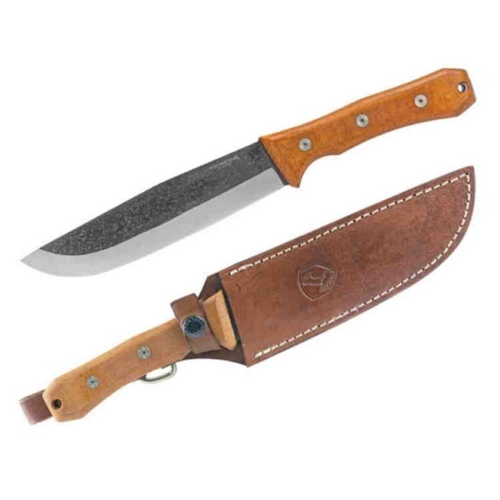 Couteau Condor Mountain Pass Camp Lame Acier 1095 Manche Micarta Etui Cuir Salvador CTK28357HC - Livraison Gratuite