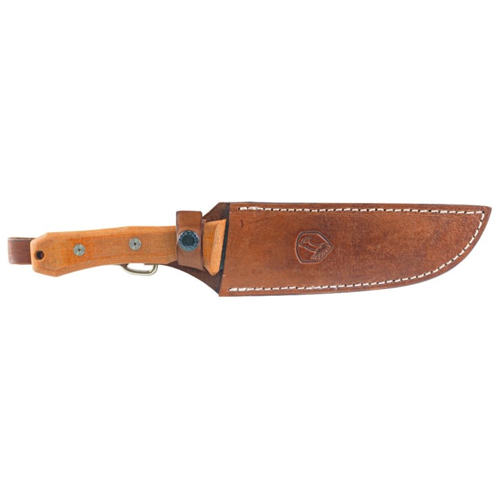 Couteau Condor Mountain Pass Camp Lame Acier 1095 Manche Micarta Etui Cuir Salvador CTK28357HC - Livraison Gratuite